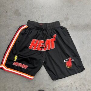 VTG Just Don 1996-97 Miami Heat black basketball shorts made in USA